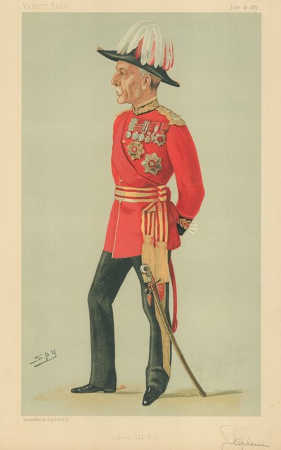 General Sir Frederick Charles Arthur Stephenson, Dear old Ben, 18 June 1887, Vanity Fair cartoon by Leslie Matthew Ward